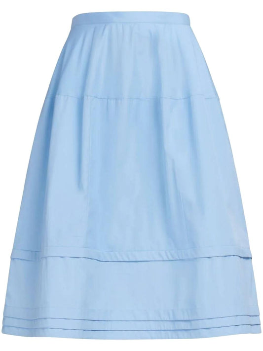A-line midi skirt with micro pleats