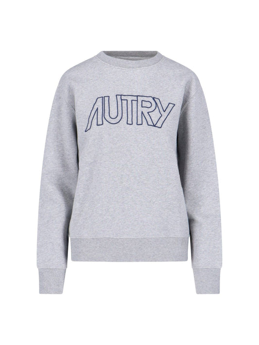 Logo embroidery sweatshirt