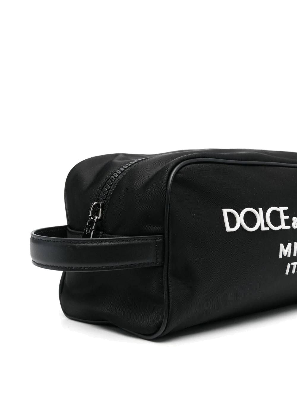 Toiletry bag with logo print