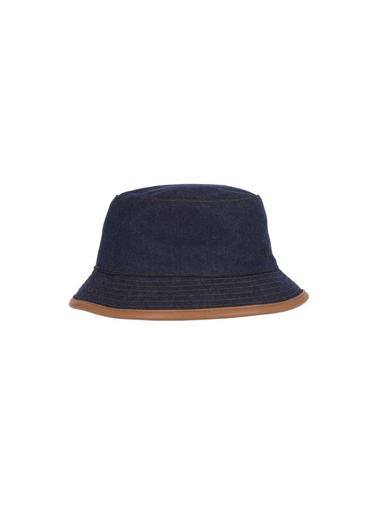 Denim effect bucket hat