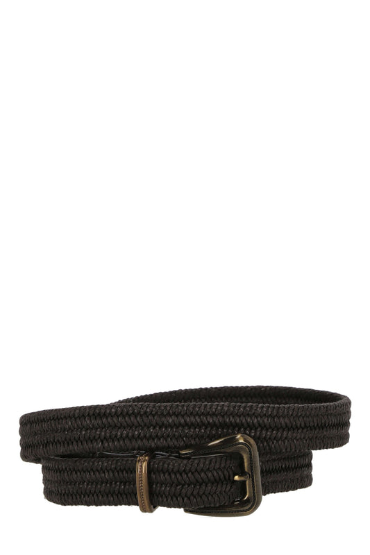 Belt with braided buckle