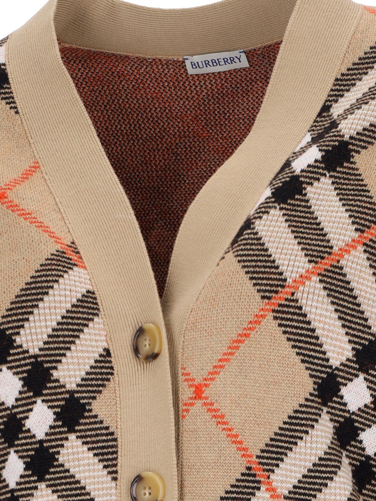 Cardigan in misto lana "Check"