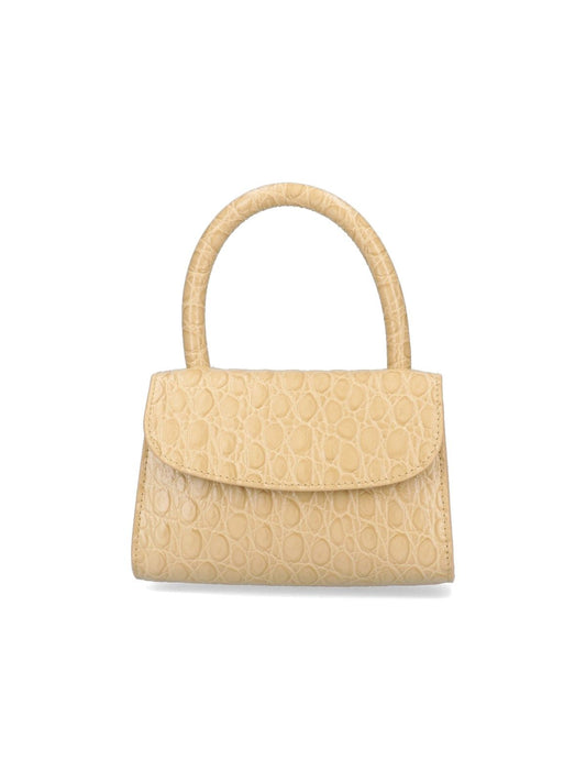 Mini Borsa "Flax Circular" in Pelle Goffrata Croco