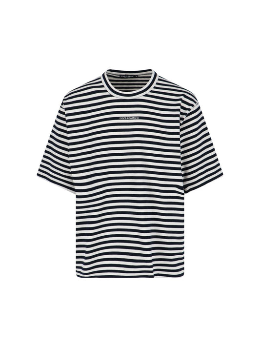 Dolce & Gabbana T-Shirt a righe logo