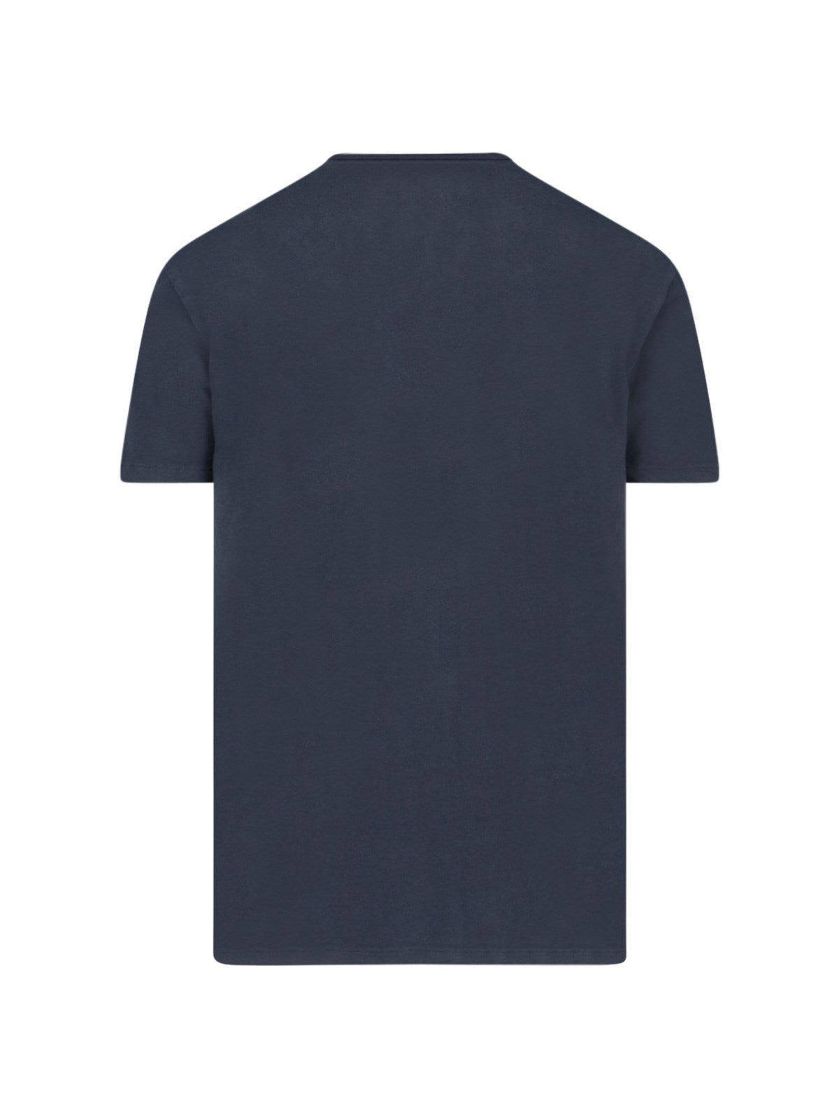 Polo Ralph Lauren T-Shirt logo-t-shirt-Polo Ralph Lauren-T-shirt logo Polo Ralph Lauren, in cotone blu, girocollo, maniche corte, ricamo logo bianco petto, orlo dritto.-Dresso