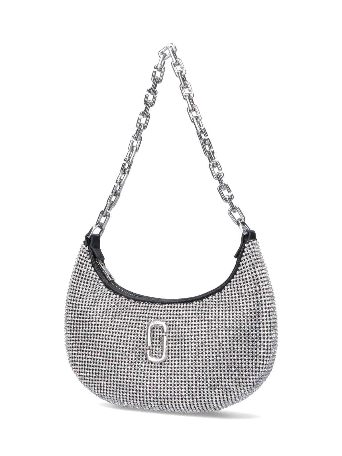 "Rhinestone Small Curve" Shoulder Bag