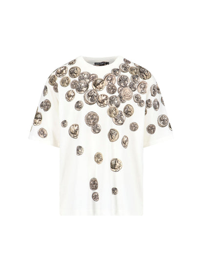 dolce & gabbana t-shirt stampa "coin"-Dolce e Gabbana- t-shirt Dresso
