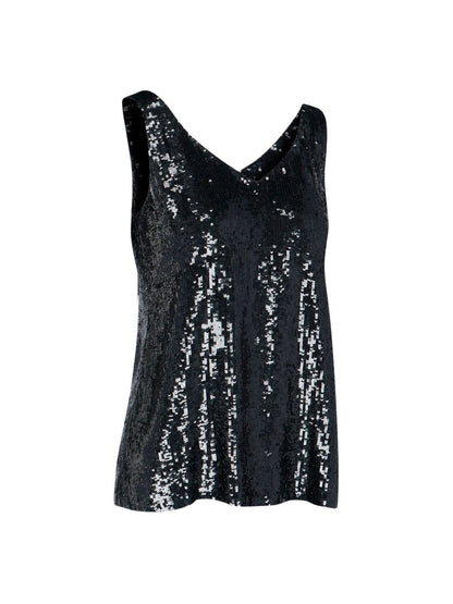 Sequin embroidery tank top