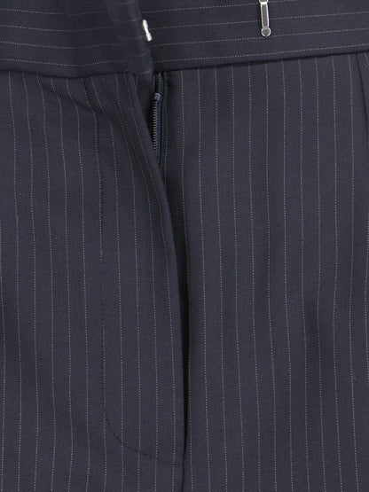 Pantaloni chino in lana gessata