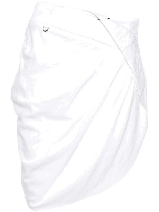 Skirt in white twill fabric