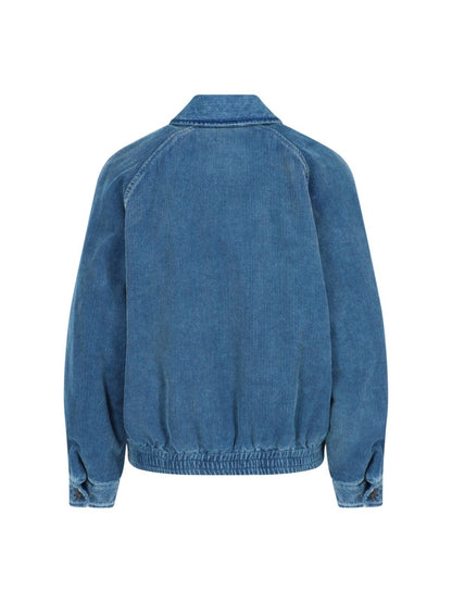 Bomber zip in denim