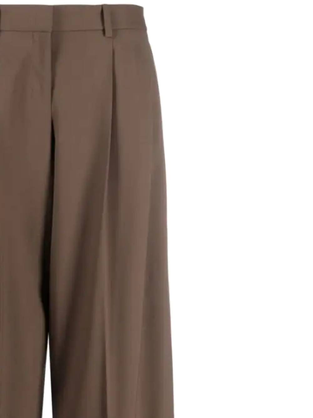 Wool trousers with pleats