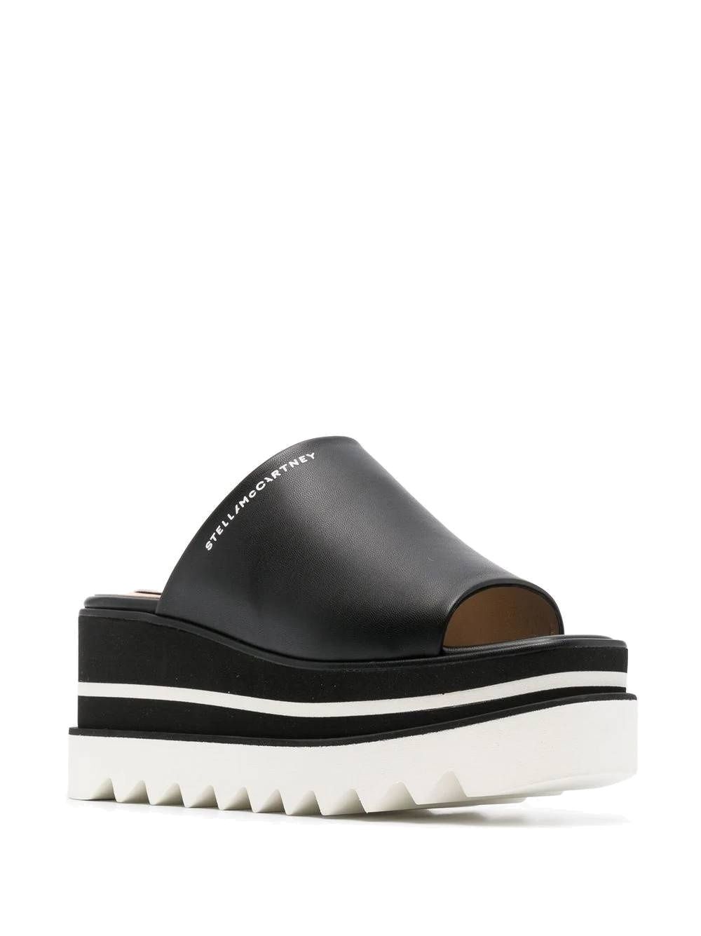 Slip-on sandals with platform sole