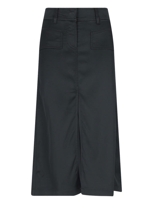 Logo midi skirt