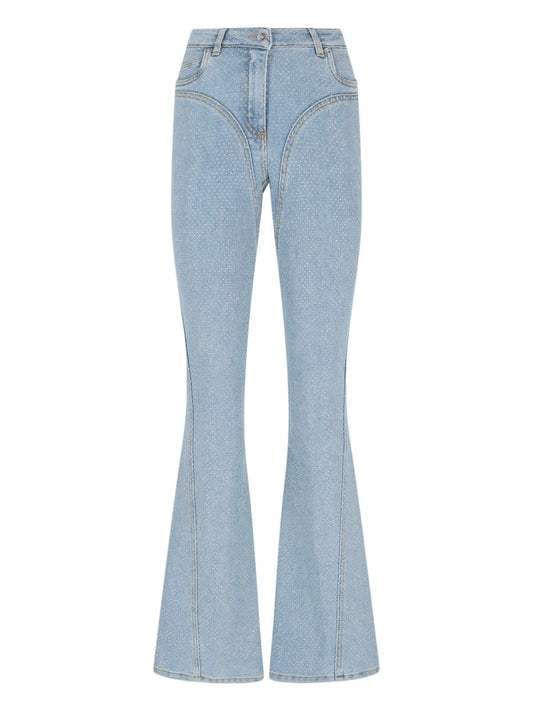 All-over rhinestone jeans