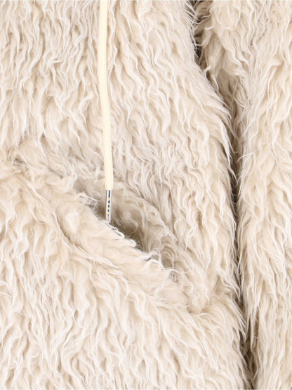 Faux Shearling Hooded Jacket