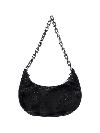 Borsa a spalla "Rhinestone Small Curve"