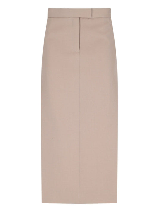 Virgin wool midi skirt