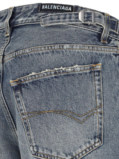 Destroyed wide jeans