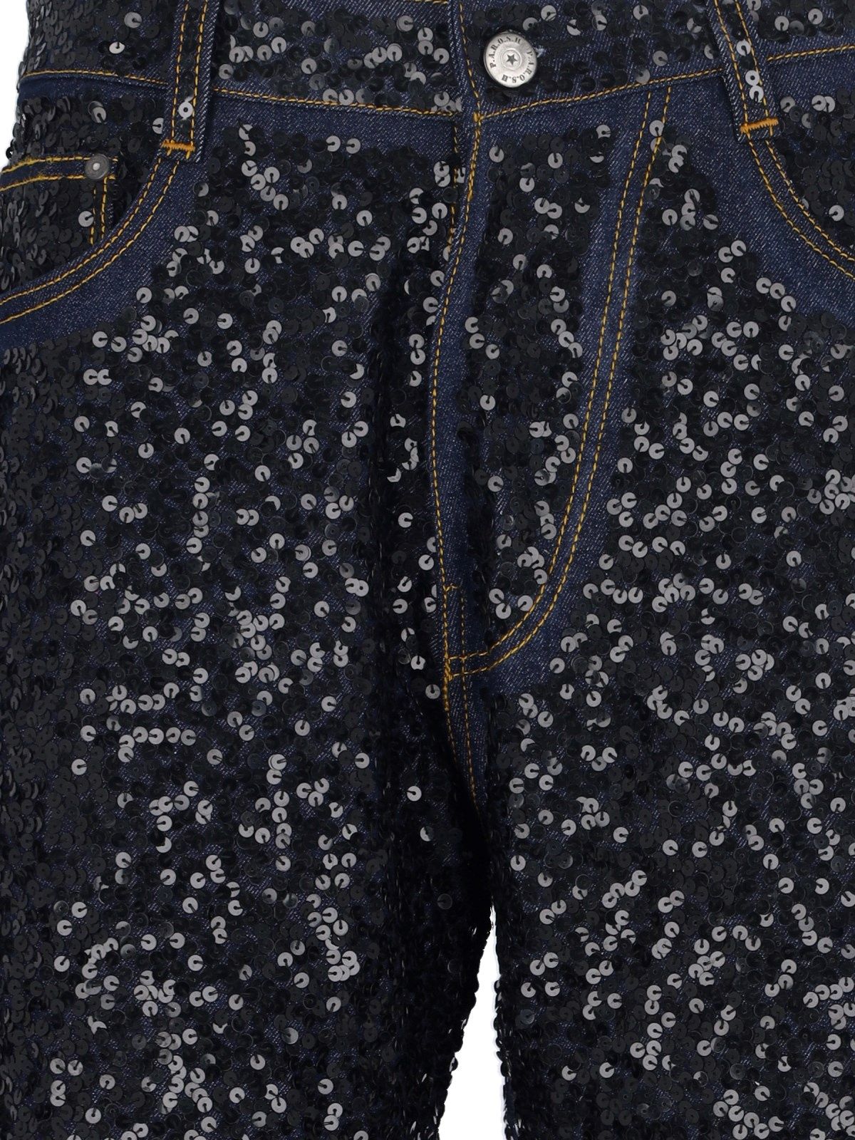 Jeans dritti con paillettes "Guff"