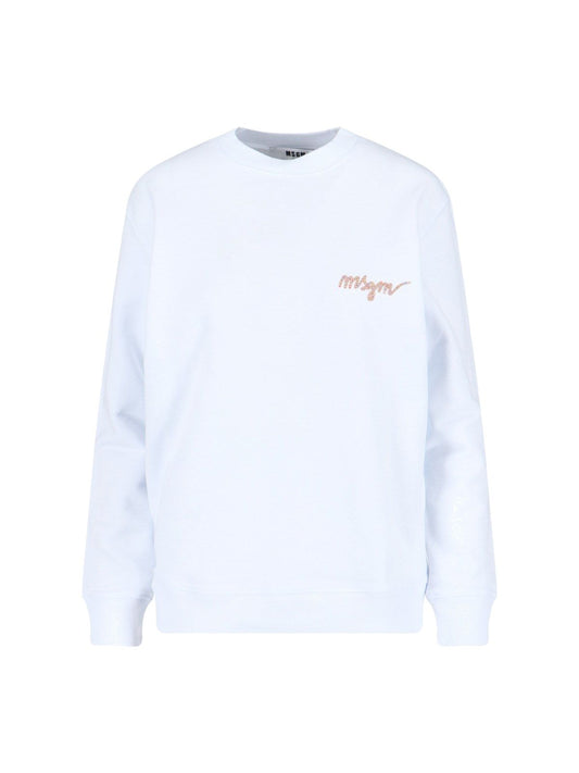 Sweatshirt mit Logo und Rundhalsausschnitt