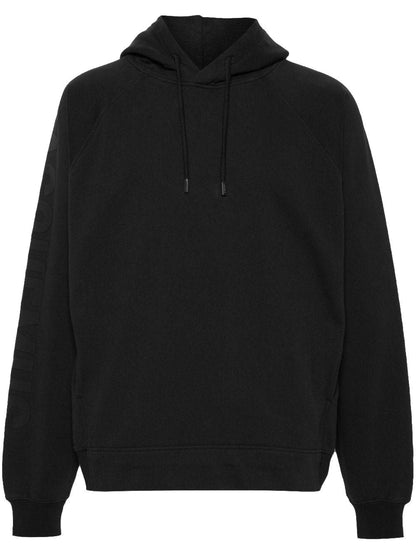 Black cotton jersey sweatshirt