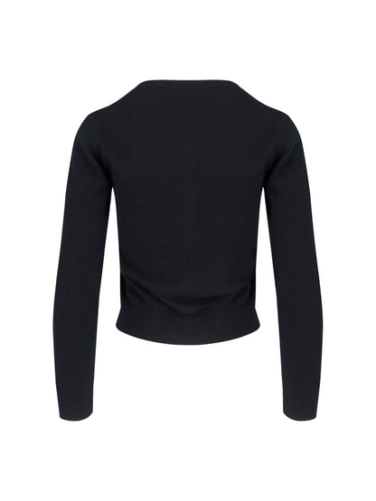 Cardigan con maglia crop