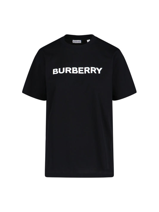 burberry t-shirt logo-t-shirt-Burberry-t-shirt logo burberry, in cotone nero, girocollo, maniche corte, stampa logo bianco fronte, orlo dritto. codice prodotto 8080324a1189 composizione: 100% cotone dimensioni/vestibilità: regolare made in: italia - Dresso