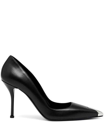 90mm leather punk pump