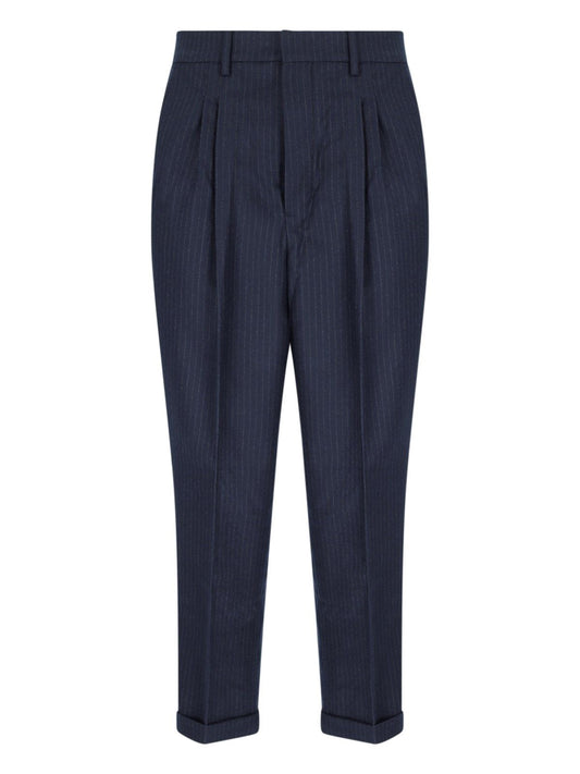 Pinstriped trousers