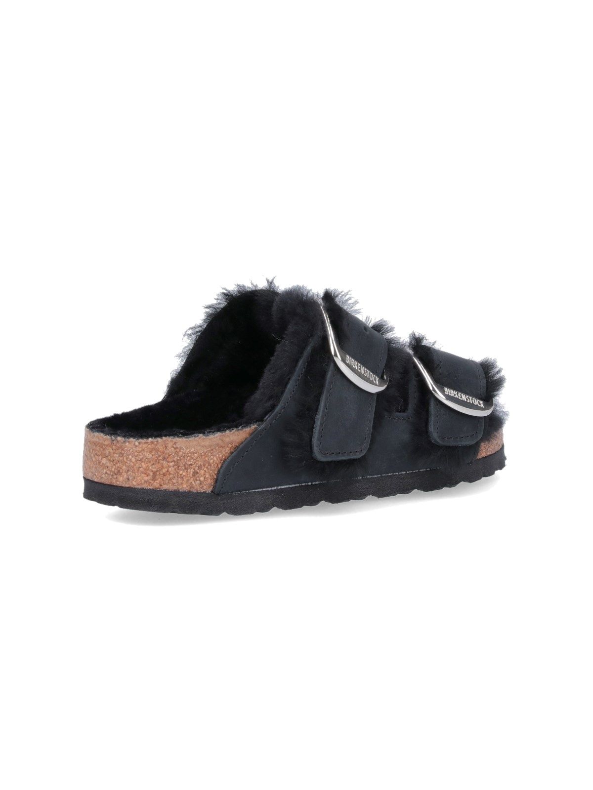 "Arizona Big Buckle" Fur Sandals