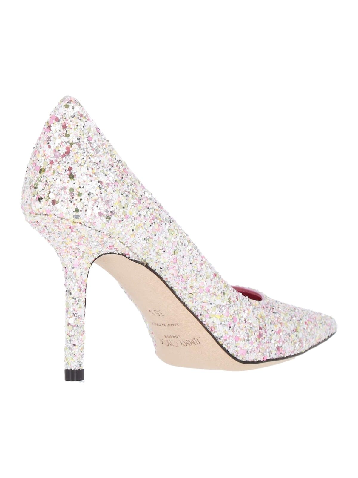 "Love 85" glitter pumps