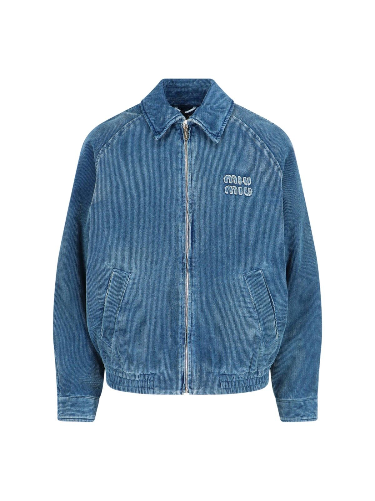 Bomber zip in denim