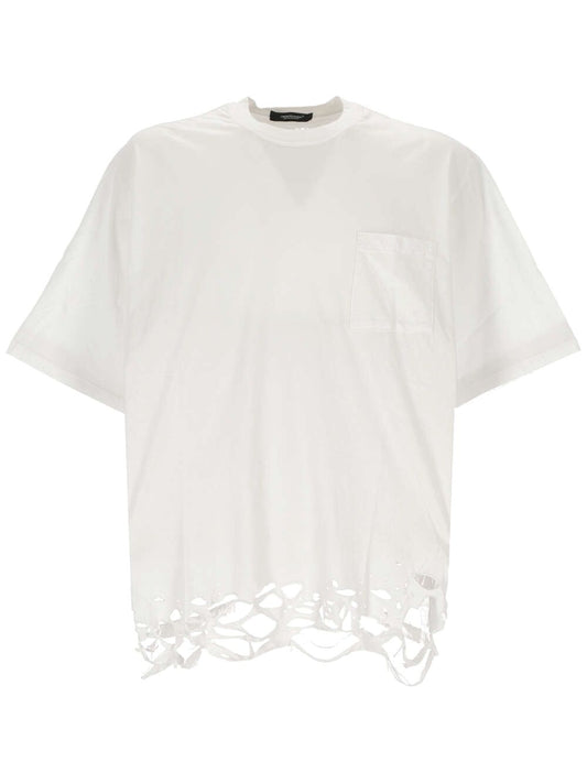 Blusa bianca con dettagli cut-out