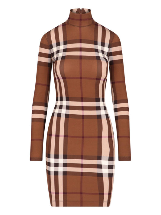 Tartan Pattern Sheath Dress