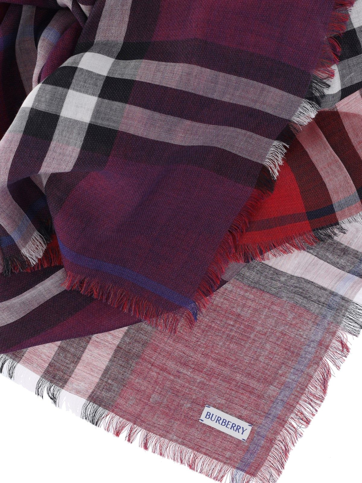 Reversible wool and silk scarf "Check"