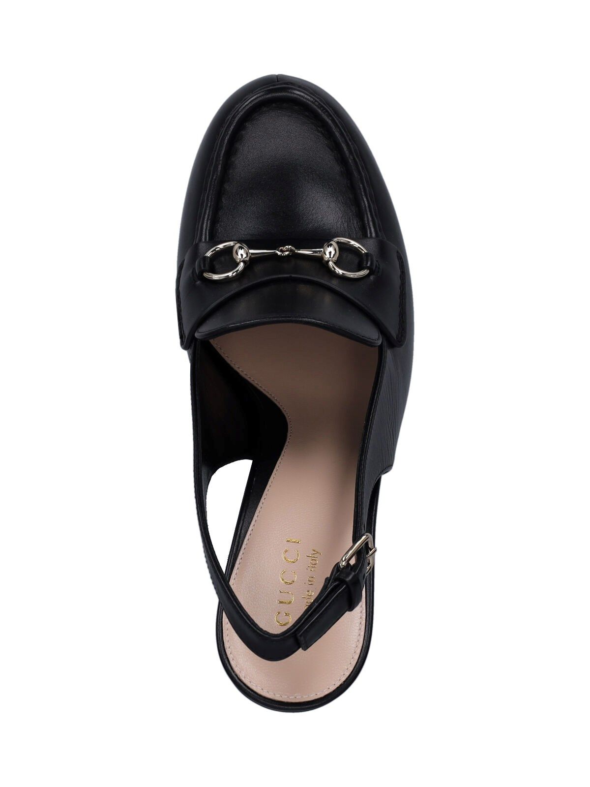 Mocassini plateau slingback con morsetto