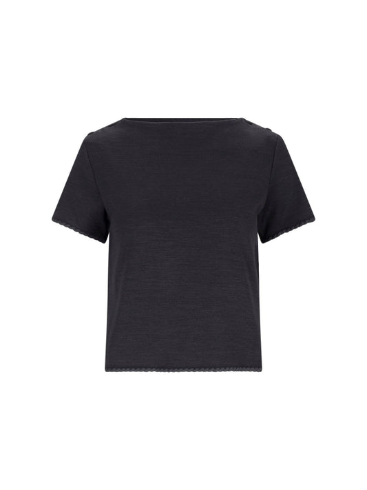 T-Shirt mit Treccia-Saum