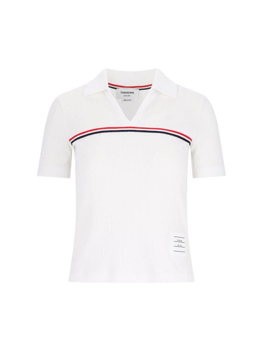 Polo in maglia "Three Stripes"