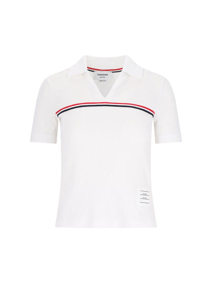 Polo in maglia "Three Stripes"