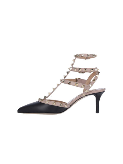 "Rockstud" slingback pumps