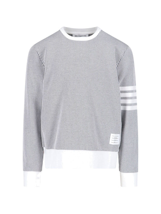 Striped crewneck sweatshirt