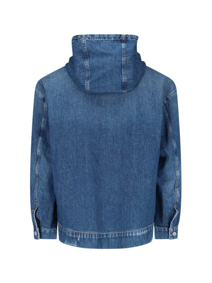 Giacca zip in denim