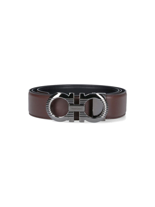 Reversible "Gancini" belt