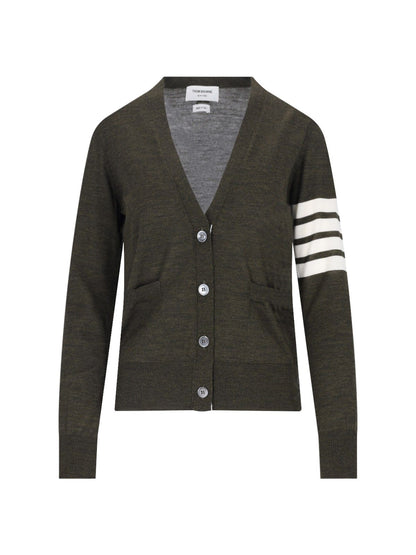 Cardigan scollo a V "4-Bar"