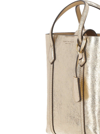 GOLDEN PEBBLED LEATHER SHOPPING BAG