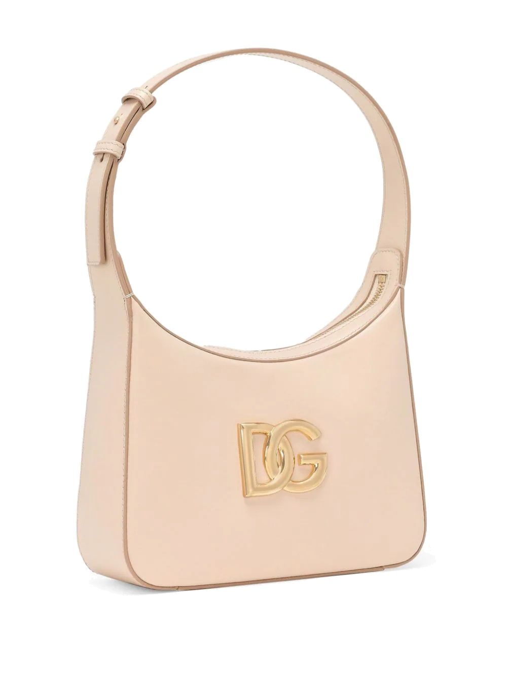Light pink bag with gold logo
