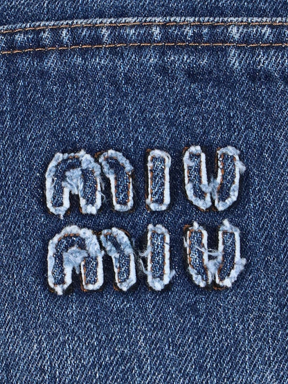 Pantaloncini Denim Logo