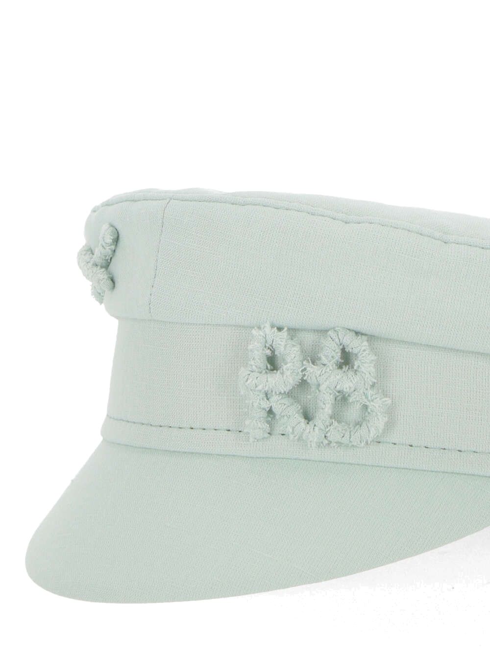Cotton hat with curved visor