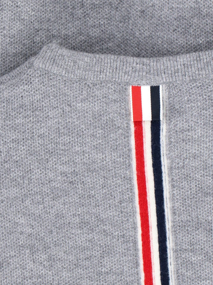 Maglione girocollo con fascia tricolore